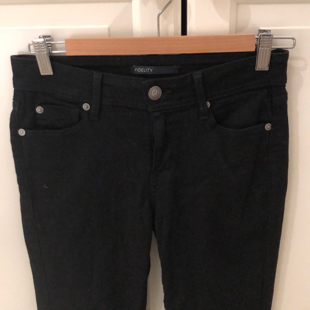 Fidelity black Stevie mid rise skinny jeans